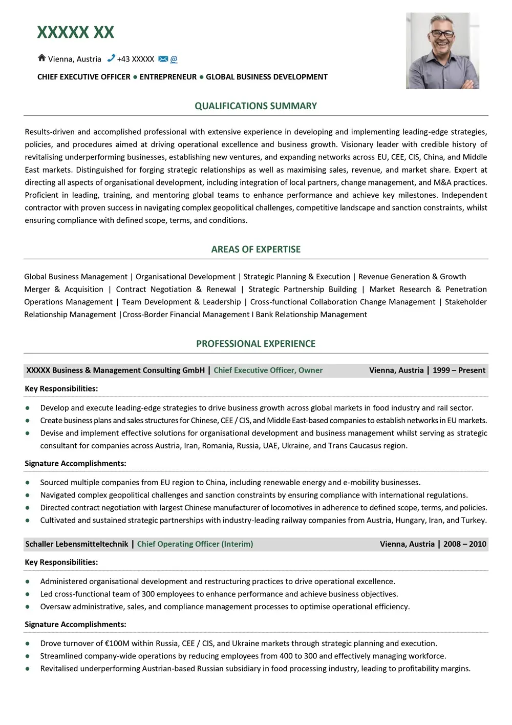 ATS Compliant CV sample — Sample 192